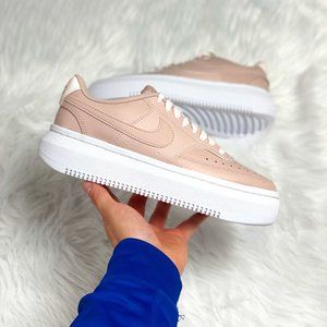 Nike Court Vision Alta Low Womens Platform Shoes Pink DM0113-600 NEW Multi Sz